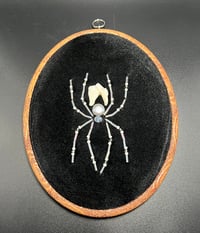 Image 4 of Silver Tooth Spider Embroidery Piece