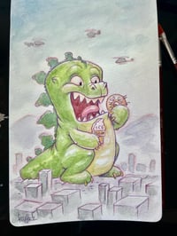 Image 1 of Zilla Feast (water Color Painting)