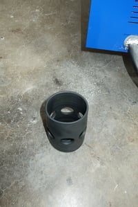 Image 5 of Cut-Out Vase in Black Satin, Tall
