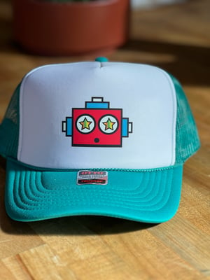 Image of Torchress hat (red bot logo) blue shade