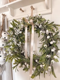 Image 2 of Frosted Mistletoe Wreath
