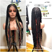 Image 1 of  Multicolored knotless, braided wig