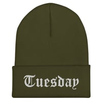 Image 5 of Tuesday - Embroidered Cuffed Beanie Cap