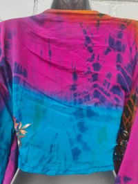 Image 4 of Wanderlust Stevie top rainbow tie dye