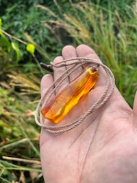 Image 1 of Polished Amber icicle pendant 