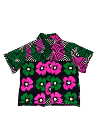 Image 3 of Floral Crop Top Shirt 