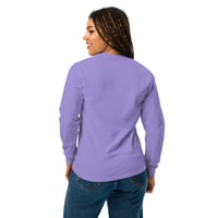 Image 4 of Women HEALING PROCESS Garment-dyed heavyweight long-sleeve shirt