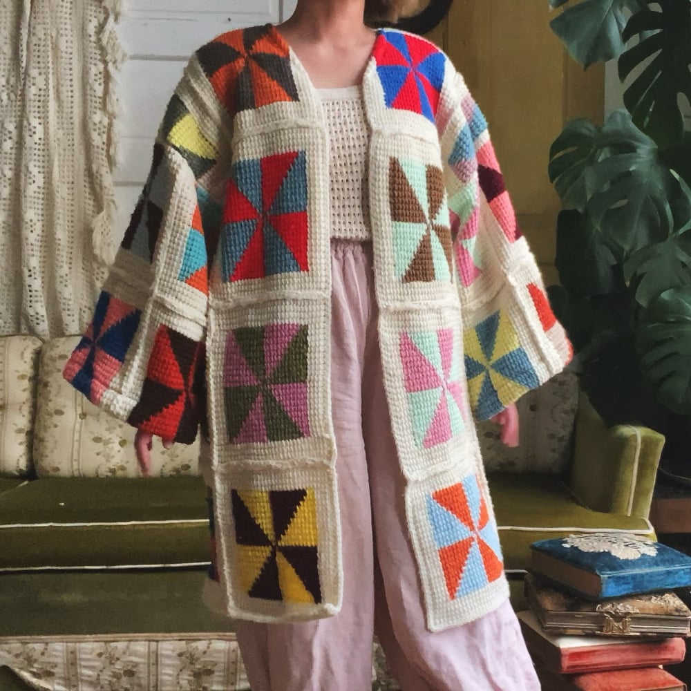 Image of Pretty Pinwheel Granny Sweater