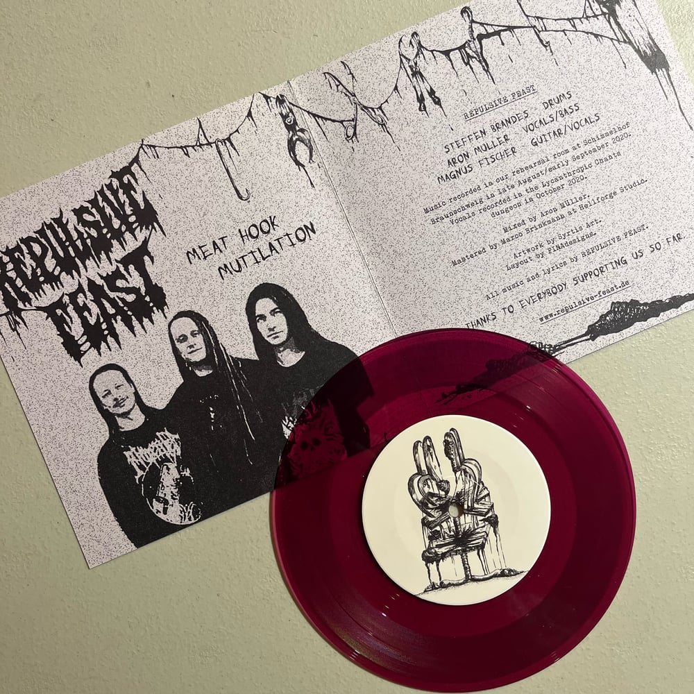 Repulsive Feast - "Meat Hook Mutilation" 7" vinyl EP