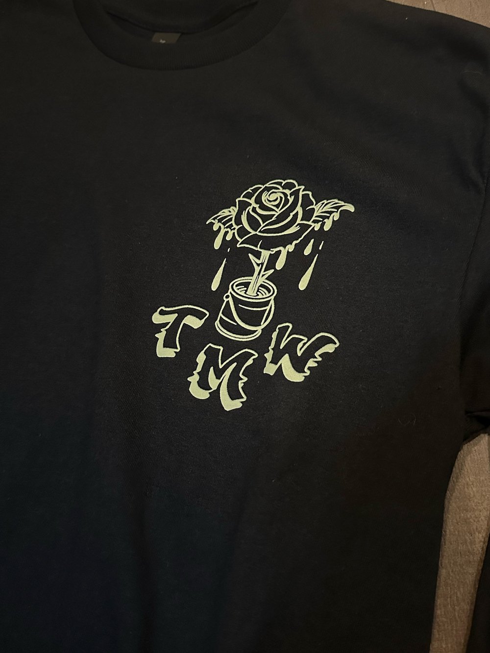 Image of Black/Light Sage Green Long Sleeve Shirt