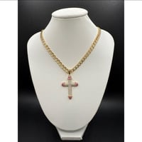 Image 2 of Purple Diamond Cross Chain 