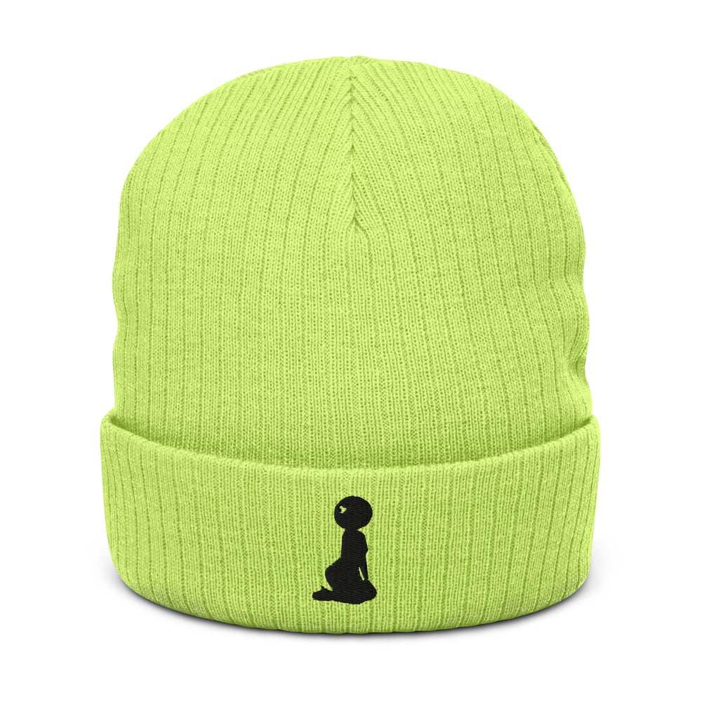 Image of LOGO Ribbed knit beanie