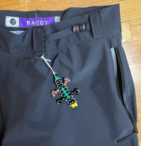 Image 4 of BLACK EXTRA-BAGGY TECH LIZARD PANTS