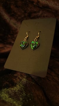 Image 1 of Dead Good Elytra Beetle wing earrings 