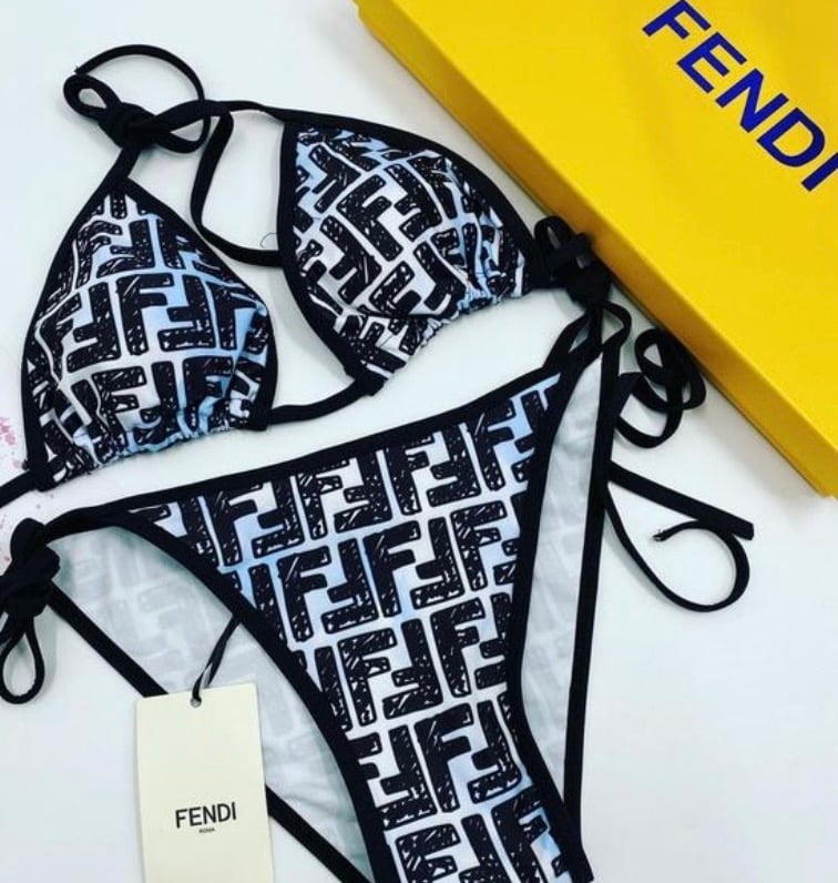 fendi bathing suit blue