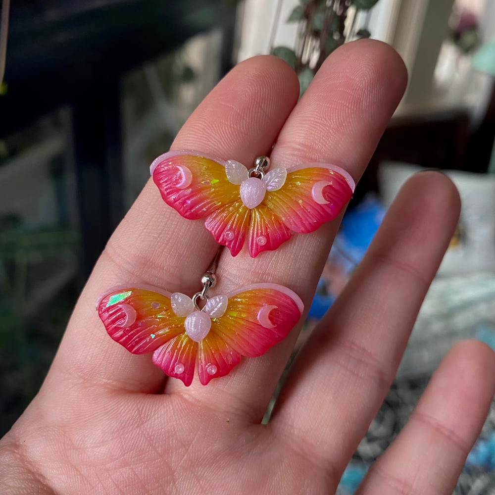Image of Opal Moth Earrings (2)