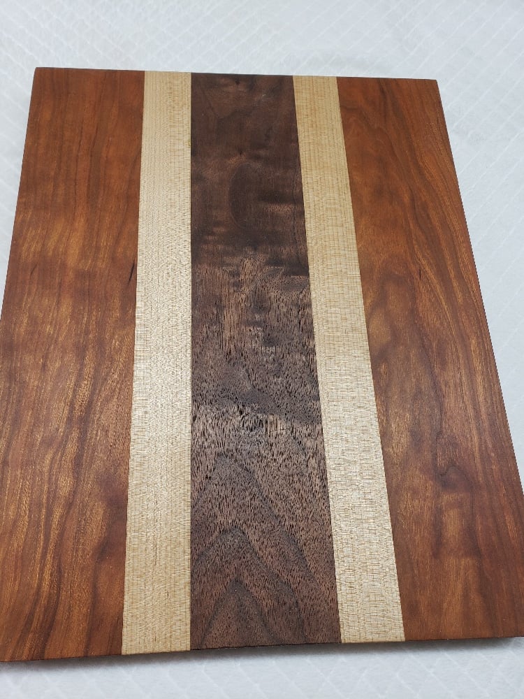 Small Maple and Cherry Cutting Board (12x9) - Shape of Yew