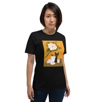 Image 2 of Cats and Peony Unisex T-Shirt