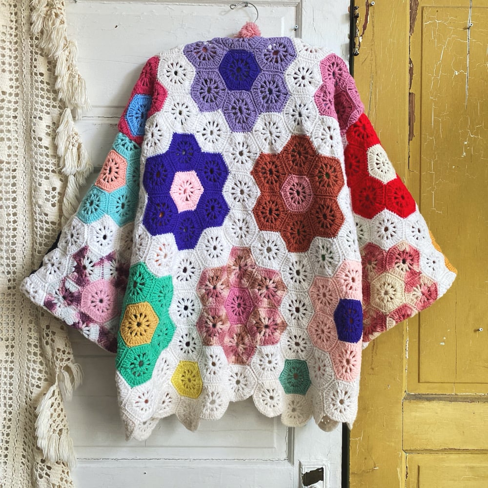 Image of Funky Fun Flower Garden Granny Sweater