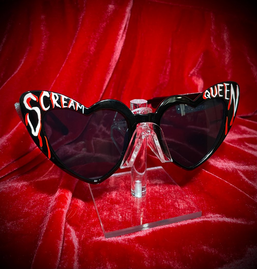 Scream Queen Killer Heart Shaped Sunglasses 