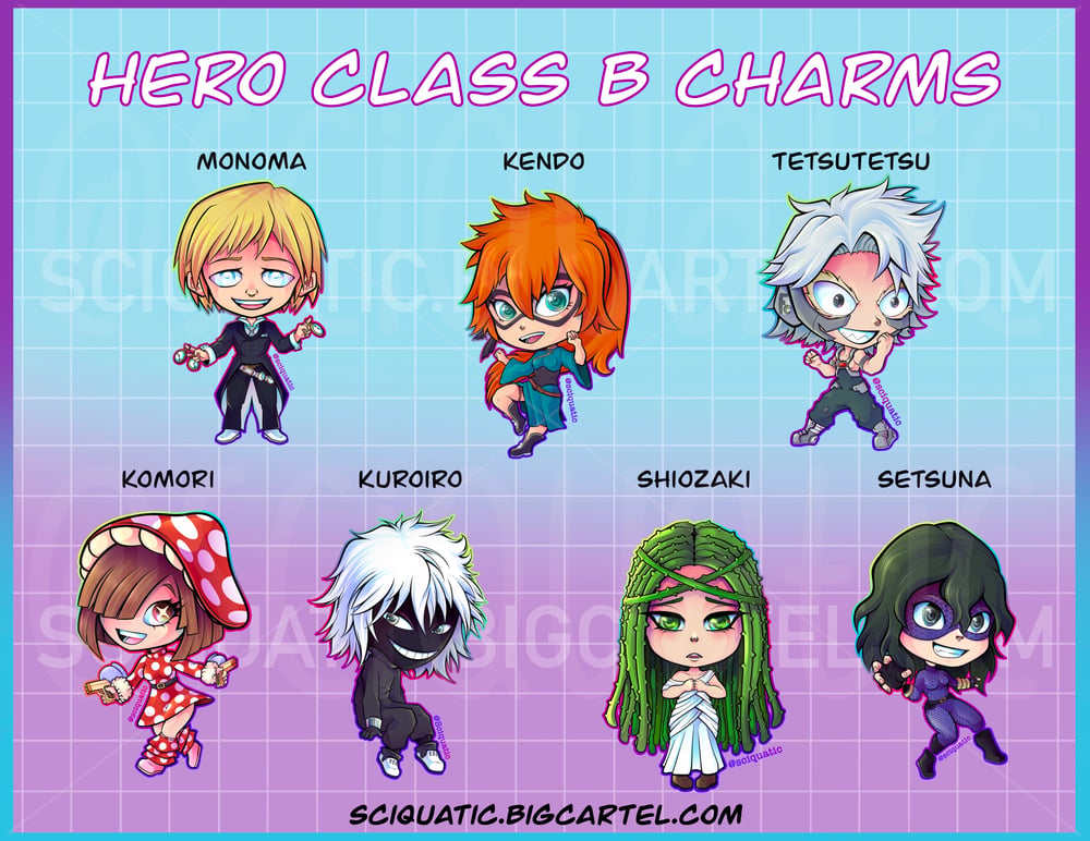 Image of Hero Class B Students 2.5” Rainbow Charms 