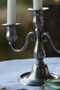 Image 4 of Kerzenständer, dreiflammig, Zinn, portugiesisch