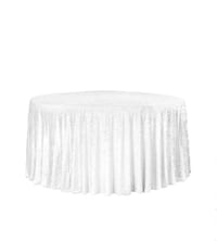 Image 3 of White Velvet  Tablecloth 