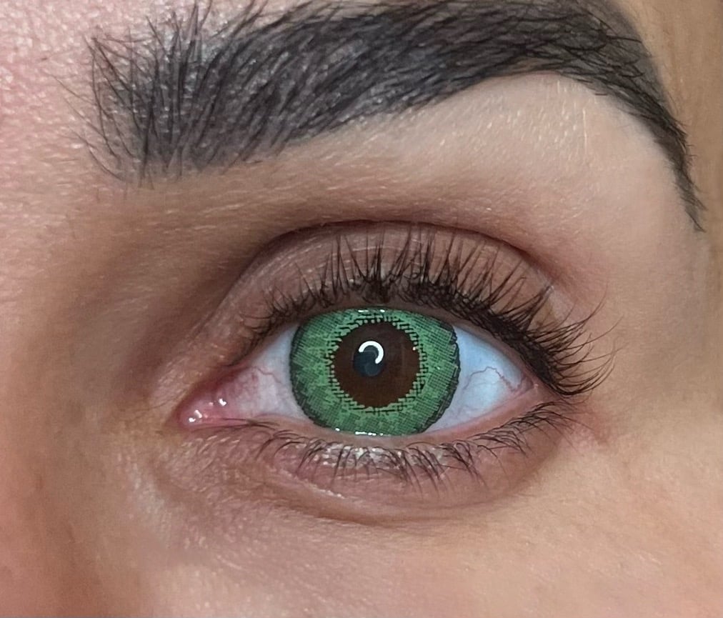 gemstone green contacts on brown eyes