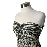Image 5 of Strapless Silk Boho Print Maxi Dress