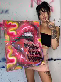 Image 4 of “MIND YOUR MOUTH” ORIGINAL PAINTING BY NIKITA ROSALIND 