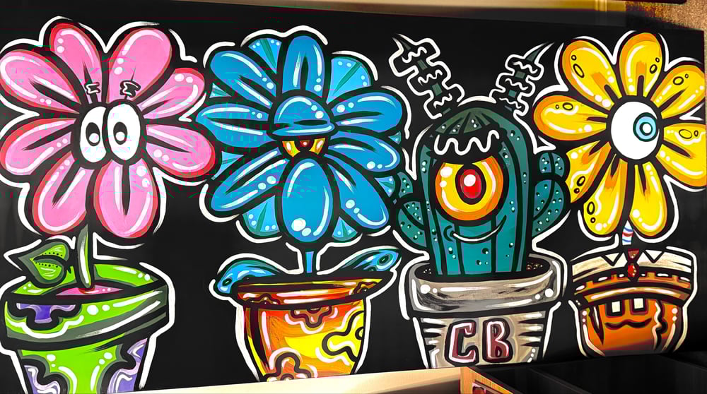 Flower Pots of the Sea Canvas