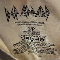 Image 4 of DEF LEPPARD beige oversize boyfriend rocker T-shirt
