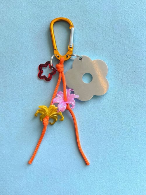 Image of Silver flower Bag Charm