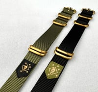Image 7 of Brass Balls 5 Buckle Zulu Watch Strap