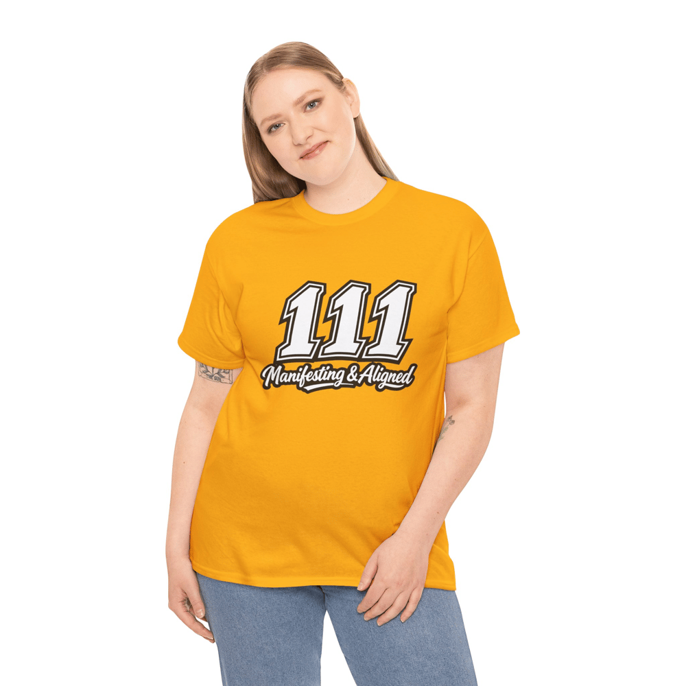 Image of Unisex T-Shirt — "111 Manifesting & Aligned" Spiritual Numerology Tee