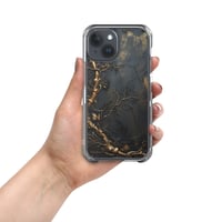 Image 13 of Gold and Black Tattered Texture Gnarled Roots Goth Inspired Clear Case for iPhone®