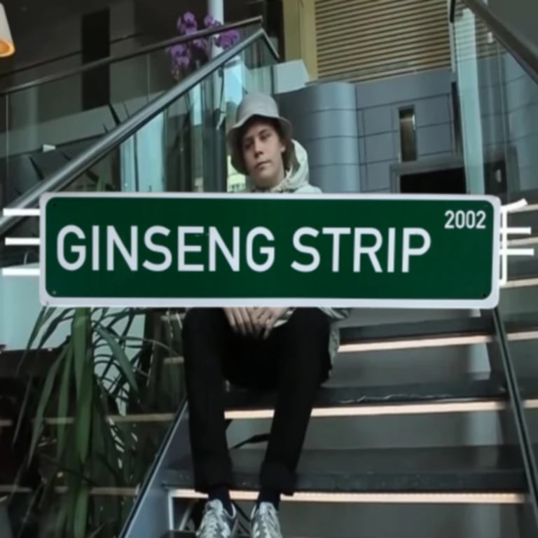 the ginseng strip street sign 