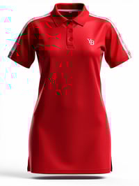 Image 4 of YB Women’s Cotton Mesh Polo Dress 
