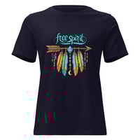 Image 1 of Women's Relaxed T-Shirt, Free Spirit Arrow & Feathers, Western Theme Tee