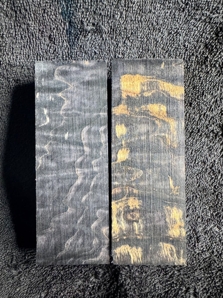 Image of Black Quilted Maple Knife Block