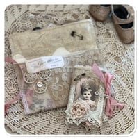 Image 7 of vintage lace pouch and snippet book