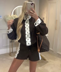 Image 1 of Pastel polka dot jacket shorts set - 7 colours 