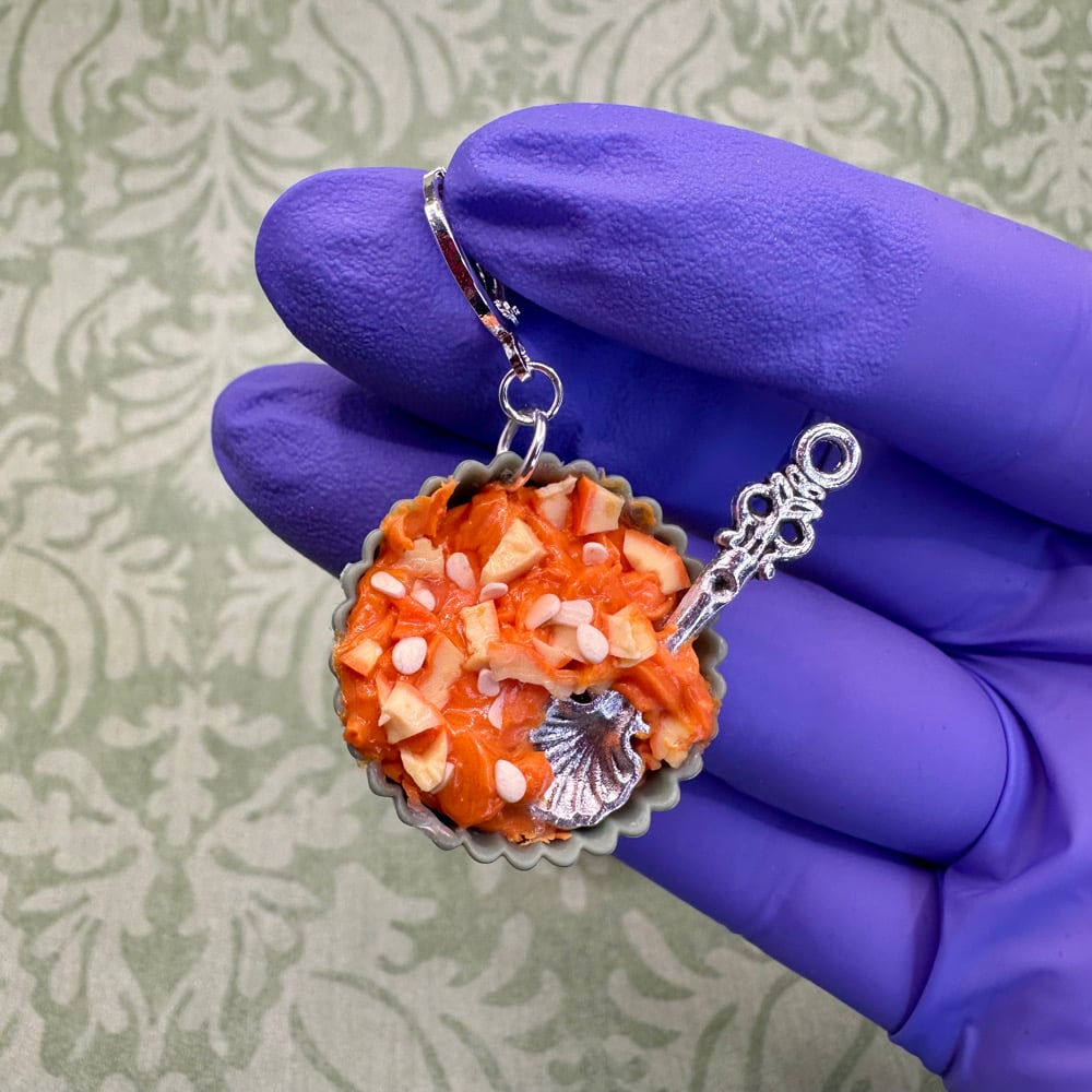 Image of Exploding Head Pumpkin and Bowl EARRINGS