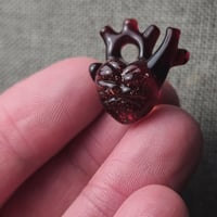 Image 5 of MINIATURE "LOVE YOU TO THE MOON AND BACK" ANATOMICAL HEART PENDANT 14