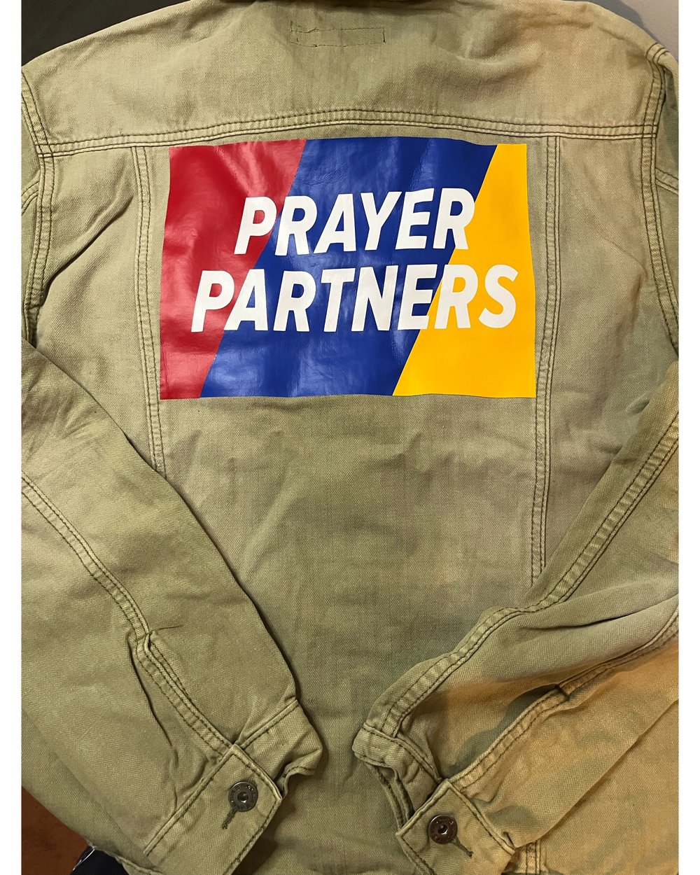 Image of Prayer Partners Denim Jacket - Big Logo