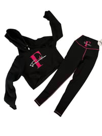 Image 2 of Crop hoodie/ leggings set
