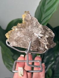 Image 4 of  SMOKEY RUTILE IN QUARTZ CLUSTER ON STAND M