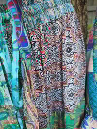 Image 10 of Patchwork trousers / Culottes peach tassle