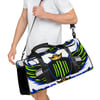BOSSFITTED White Neon Green and Blue Duffle Bag