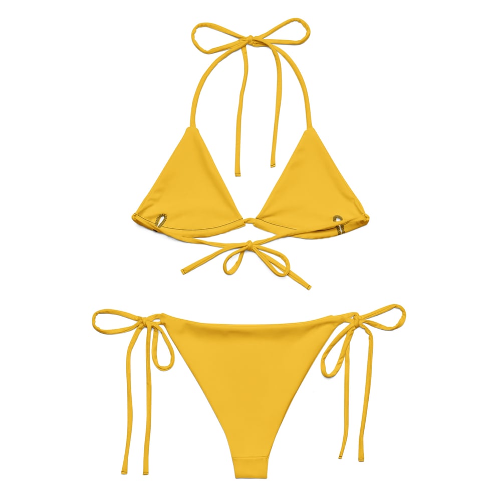 Dripped Up String Bikini (Yellow/Black)